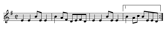 Roll Out the Barrel - staff notation