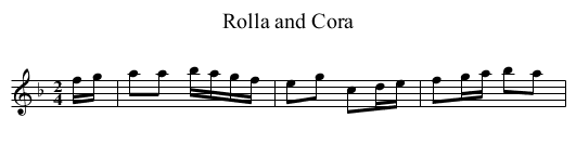 Rolla and Cora - staff notation