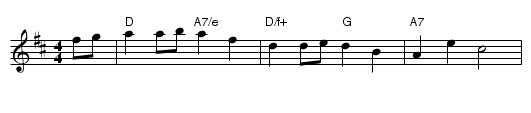 Rollin' In - staff notation