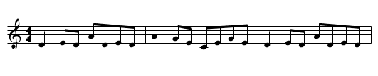 Rolling in the barrel - staff notation