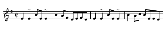 Rolling in the Barrel - staff notation