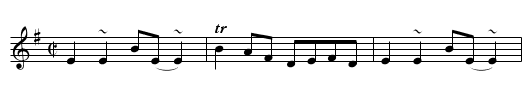 Rolling in the Barrel - staff notation