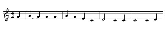 Rolling in the Dew - staff notation