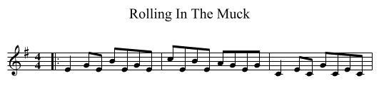 Rolling In The Muck - staff notation
