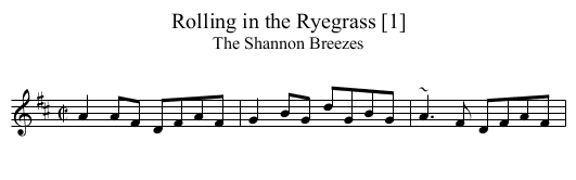 Rolling in the Ryegrass [1] - staff notation