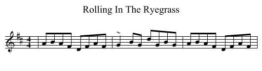 Rolling In The Ryegrass - staff notation