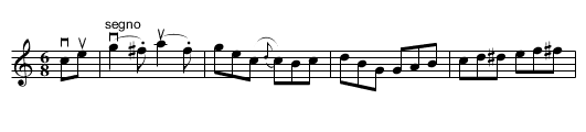 Rolling off a Log -- Jig - staff notation