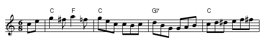 Rolling Off A Log - staff notation