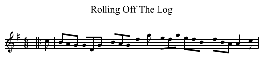 Rolling Off The Log - staff notation