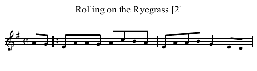 Rolling on the Ryegrass [2] - staff notation