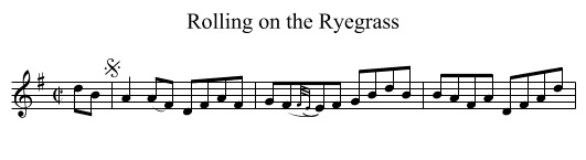 Rolling on the Ryegrass - staff notation