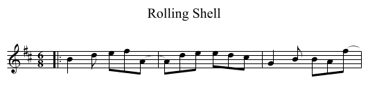 Rolling Shell - staff notation