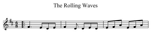 Rolling Waves, The  - staff notation