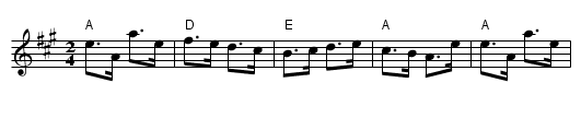 Roman Reel - staff notation