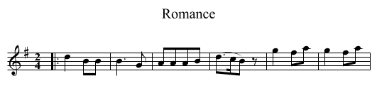 Romance - staff notation