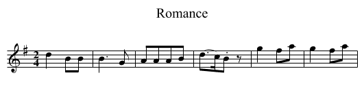 Romance - staff notation