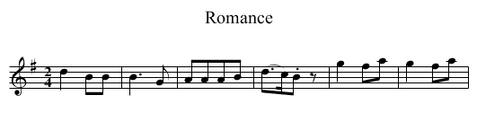 Romance - staff notation
