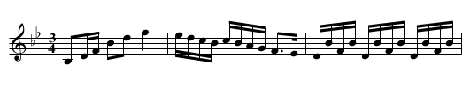 Romins polska - staff notation