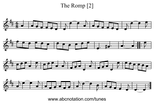 Romp [2], The - staff notation