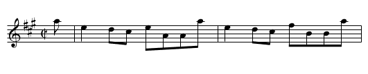 Romp among the Whins - staff notation