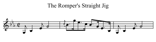 Romper's Straight Jig, The - staff notation