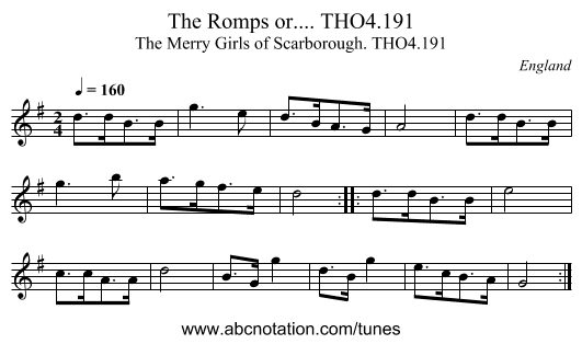 Romps or.... THO4.191, The - staff notation