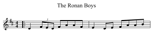 Ronan Boys, The  - staff notation