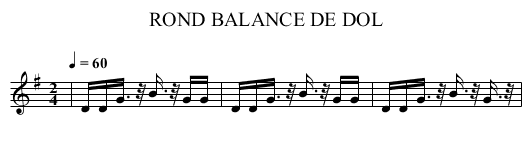 ROND BALANCE DE DOL - staff notation