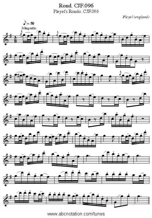 Rond. CJF.096 - staff notation
