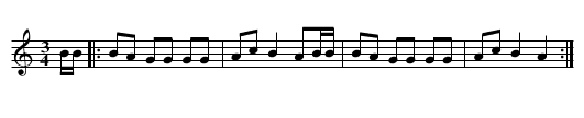 Rond de Landéda - staff notation