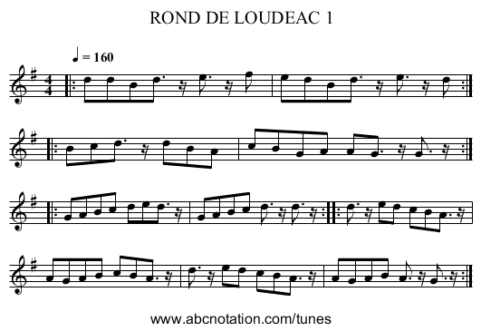 ROND DE LOUDEAC 1 - staff notation