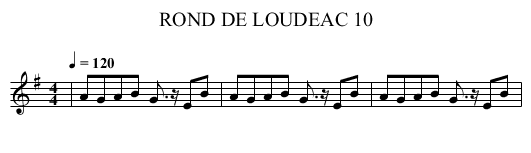 ROND DE LOUDEAC 10 - staff notation