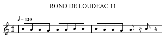 ROND DE LOUDEAC 11 - staff notation