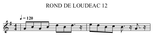 ROND DE LOUDEAC 12 - staff notation