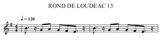ROND DE LOUDEAC 13 - staff notation