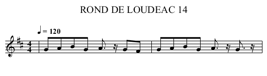 ROND DE LOUDEAC 14 - staff notation