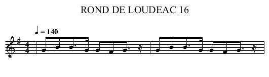 ROND DE LOUDEAC 16 - staff notation