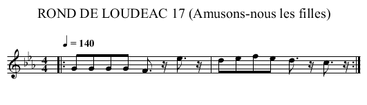 ROND DE LOUDEAC 17 (Amusons-nous les filles) - staff notation