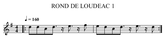 ROND DE LOUDEAC 1 - staff notation