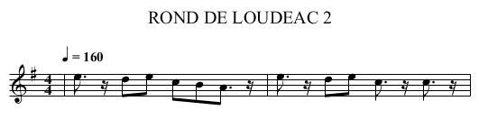 ROND DE LOUDEAC 2 - staff notation