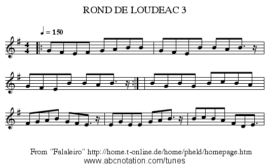 ROND DE LOUDEAC 3 - staff notation