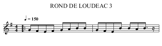 ROND DE LOUDEAC 3 - staff notation