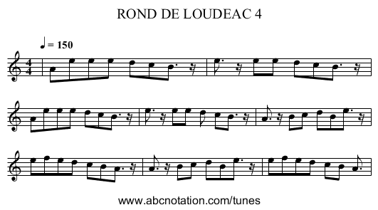 ROND DE LOUDEAC 4 - staff notation