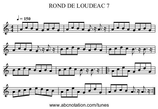 ROND DE LOUDEAC 7 - staff notation