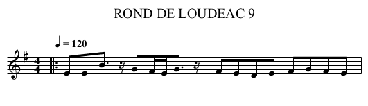 ROND DE LOUDEAC 9 - staff notation