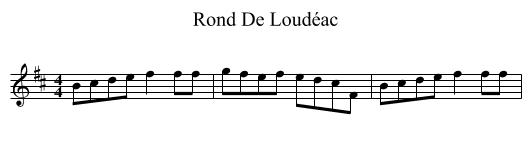Rond De Loudéac - staff notation