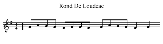Rond De Loudéac - staff notation