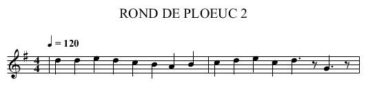 ROND DE PLOEUC 2 - staff notation