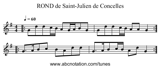 ROND de Saint-Julien de Concelles - staff notation