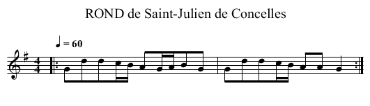 ROND de Saint-Julien de Concelles - staff notation